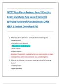 NICET Fire Alarm Systems Level I Practice  Exam Questions And Correct Answers  &lpar;Verified Answers&rpar; Plus Rationales 2026  Q&A &vert; Instant Download Pdf
