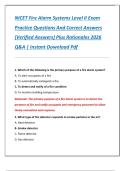 NICET Fire Alarm Systems Level II Exam  Practice Questions And Correct Answers  &lpar;Verified Answers&rpar; Plus Rationales 2026  Q&A &vert; Instant Download Pdf 