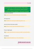 Test Bank for Fundamentals of Nursing 9th Edition Questions and Correct Answers&sol; Latest Update &sol; Already Graded 