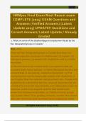 HRM701 Final Exam Most Recent exam  COMPLETE &lpar;2025&rpar; EXAM Questions and  Answers &lpar;Verified Answers&rpar; &lpar;Latest  Update 2025&rpar; UPDATE&excl;&excl; Questions and  Correct Answers&sol; Latest Update &sol; Already  Graded