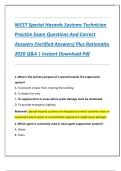 Compilation Bundle for NICET Special Hazards Systems Technician Level I-IV Practice Exams Questions And Correct Answers &lpar;Verified Answers&rpar; Plus Rationales 2026 Q&A &vert; Instant Download Pdf