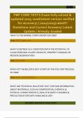 FMF CORE TESTS Exam fully solved &  updated 2025-2026&lpar;latest version verified  for accuracy&rpar; &vert; 20242025Latest&excl;&excl;  Questions and Correct Answers&sol; Latest  Update &sol; Already Graded
