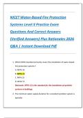 NICET Water-Based Fire Protection  Systems Level II Practice Exam  Questions And Correct Answers  &lpar;Verified Answers&rpar; Plus Rationales 2026  Q&A &vert; Instant Download Pdf 