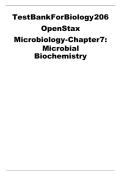 Test Bank For Biology 206 OpenStax Microbiology - Chapter 7&colon; Microbial Biochemistry