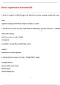Genetic degenerative disorders 8&sol;28 Questions and Answers &lpar;100 &percnt;Score&rpar;  Latest Updated 2026