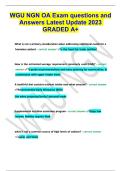 WGU NGN OA Exam &ndash; Questions and Answers &lpar;2023 Update&rpar; &vert; Graded A&plus;