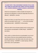 CULINARY ARTS 1 FINAL EXAM NEWEST 2025&sol;2026 ACTUAL EXAM  WITH COMPLETE QUESTIONS AND CORRECT DETAILED ANSWERS  &lpar;100&percnt; VERIFIED ANSWERS&rpar; &vert;ALREADY GRADED A&plus;&vert; &vert;&vert;PROFESSOR  VERIFIED&vert;&vert;