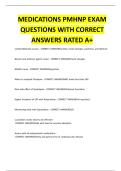 MEDICATIONS PMHNP EXAM QUESTIONS WITH CORRECT ANSWERS RATED A&plus;&period;