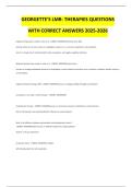 GEORGETTE-S LMR- THERAPIES QUESTIONS WITH CORRECT ANSWERS 2025-2026&period;