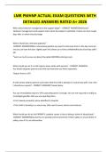 LMR PMHNP ACTUAL EXAM QUESTIONS WITH DETAILED ANSWERS RATED A&plus; 2026&period;