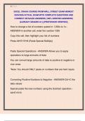 EXCEL CRASH COURSE FROM WALL STREET EXAM NEWEST  2025&sol;2026 ACTUAL EXAM WITH COMPLETE QUESTIONS AND  CORRECT DETAILED ANSWERS &lpar;100&percnt; VERIFIED ANSWERS&rpar;  &vert;ALREADY GRADED A&plus;&vert; &vert;&vert;PROFESSOR VERIFIED&vert;&vert;