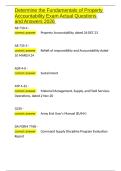 Determine the Fundamentals of Property Accountability Exam Actual Questions and Answers 2026&period;docx