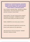 GUIDEWIRE POLICY CENTER PROFESSIONAL EXAM NEWEST  2025&sol;2026 ACTUAL EXAM WITH COMPLETE QUESTIONS AND  CORRECT DETAILED ANSWERS &lpar;100&percnt; VERIFIED ANSWERS&rpar;  &vert;ALREADY GRADED A&plus;&vert; &vert;&vert;PROFESSOR VERIFIED&vert;&vert; 