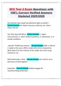 SFO Test 2 Exam Questions with 100&percnt; Correct Verified Answers &vert;Updated 2025&sol;2026