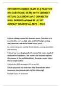 PATHOPHYSIOLOGY EXAM &num;1 &lpar; PRACTICE ATI QUESTIONS&rpar; EXAM WITH CORRECT ACTUAL QUESTIONS AND CORRECTLY WELL DEFINED ANSWERS LATEST ALREADY GRADED A&plus; 2025 &ndash; 2026