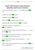 AACN CSC Review Course Session 1  Questions and Correct Answers