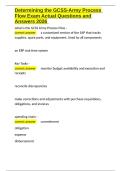Determining the GCSS-Army Process Flow Exam Actual Questions and Answers 2026&period;docx