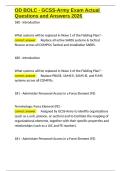 OD BOLC - GCSS-Army Exam Actual Questions and Answers 2026&period;docx