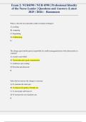 Exam 2&colon; NUR4590 &sol; NUR 4590 &vert; Professional Identity of the Nurse Leader &vert; Questions and Answers &lpar;Latest 2025 &sol; 2026&rpar; &ndash; Rasmussen 