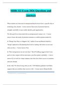 MHR 322 Exam 2026 Questions and Answers