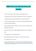 MHR 322 Exam 2026 Questions and Answers