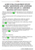 ACRP CCRA EXAM PREP&sol;STUDY  GUIDE&sol; QUESTIONS AND ANSWERS  100&percnt; PASS&sol;GRADE A&plus; ASSURED  Questions and Correct Answers 