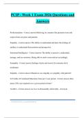 PCIP - Week 1 Exam 2026 Questions and Answers