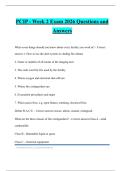 PCIP - Week 2 Exam 2026 Questions and Answers