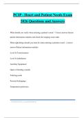 PCIP - Heart and Patient Needs Exam 2026 Questions and Answers