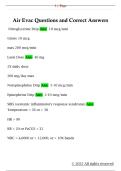 Air Evac Questions and Correct Answers