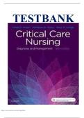 Test Bank For Critical Care Nursing&colon; Diagnosis and Management 8th Edition By Linda D&period; Urden&comma; Kathleen M&period; Stacy & Mary E&period; Lough