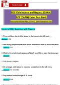 DCF Child Abuse and Neglect &lpar;CAAN&rpar;  DCF &lpar;CAAN&rpar; Exam Test Bank  Questions with Verified Answers&comma; 100&percnt; Guarantee Pass