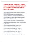 NURS 5354 FINAL EXAM 2025&vert; BRAND NEW EXAM QUESTIONS WITH CORRECT SOLUTIONS &vert; GUARANTEED SUCCESS&vert; ACE YOUR GRADES&period;