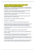 ACTIVITY DIRECTOR CERTIFICATION EXAM SCRIPT QUESTIONS AND ANSWERS GRADED A&plus;