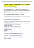 ACTIVITY DIRECTOR COMPREHENSIVE EXAM QUESTIONS AND ANSWERS GRADED A&plus;