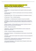 ACTIVITY DIRECTOR MAIN EXAMINATION TEST QUESTIONS AND ANSWERS GRADED A&plus;