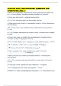 ACTIVITY DIRECTOR STUDY GUIDE QUESTIONS AND ANSWERS GRADED A&plus;