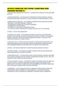 ACTIVITY DIRECTOR TEST PAPER 1 QUESTIONS AND ANSWERS GRADED A&plus;