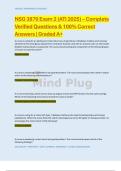 NSG 3870 Exam 2 &lpar;ATI 2025&rpar; &ndash;Complete Verified Questions & 100&percnt; Correct Answers &vert; Graded A&plus;