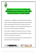 RELATIVITY PROCESSING EXAM COMPLETE PACKAGE DEAL