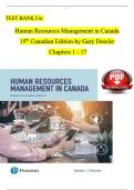 TEST BANK for Human Resources Management in Canada&comma; 15th Canadian Edition by Gary Dessler and Nina Cole