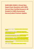 NURS 6001 EXAM 1&vert; Brand New Expert Exam Questions with 100&percnt; Correct Clear Verified Answers&vert; All Graded A&plus;&vert;100&percnt; Guaranteed Success&vert;Latest Premium Update&period;