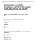 INTUIT ACADEMY BOOKKEEPING PROFESSIONAL CERTIFICATE TEST BANK 2026 COMPLETE QUESTIONS AND ANSWERS