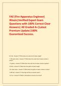 FAE &lpar;Fire Apparatus Engineer&rpar; Illinois&vert;Verified Expert Exam Questions with 100&percnt; Correct Clear Answers&vert; All Graded A&plus;&vert;Latest Premium Update&vert;100&percnt; Guaranteed Success&period;