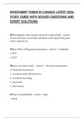 INVESTMENT FUNDS IN CANADA LATEST 2026 STUDY GUIDE WITH SOLVED QUESTIONS AND EXPERT SOLUTIONS