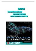 Katzung&rsquo;s Basic and Clinical Pharmacology &ndash; 16th Edition by Todd W&period; Vanderah &vert; Complete Test Bank Chapters 1&ndash;66 &vert; Verified Questions & Answers