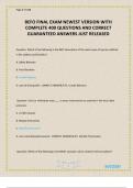 BEFO FINAL EXAM NEWEST VERSION WITH COMPLETE 400 QUESTIONS AND CORRECT GUARANTEED ANSWERS JUST RELEASED