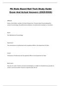 PA State Board Nail Tech Study Guide Exam And Actual Answers &lpar;2025&sol;2026&rpar;