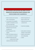 IAHSS ADVANCED EXAM QUESTIONS AND CORRECT DETAILED ANSWERS WITH