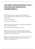 IOWA DENTAL BOARD RADIOGRAPHY ACTUAL EXAM PAPER 2026 QUESTIONS WITH ANSWERS GRADED A&plus;